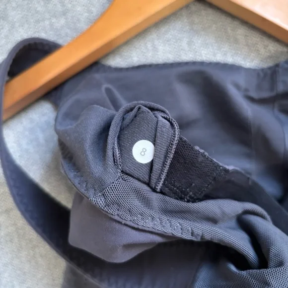 Lululemon Run: For Your Life Tank Top Heathered Charcoal Grey Built-in Bra #139 - Picture 5 of 5